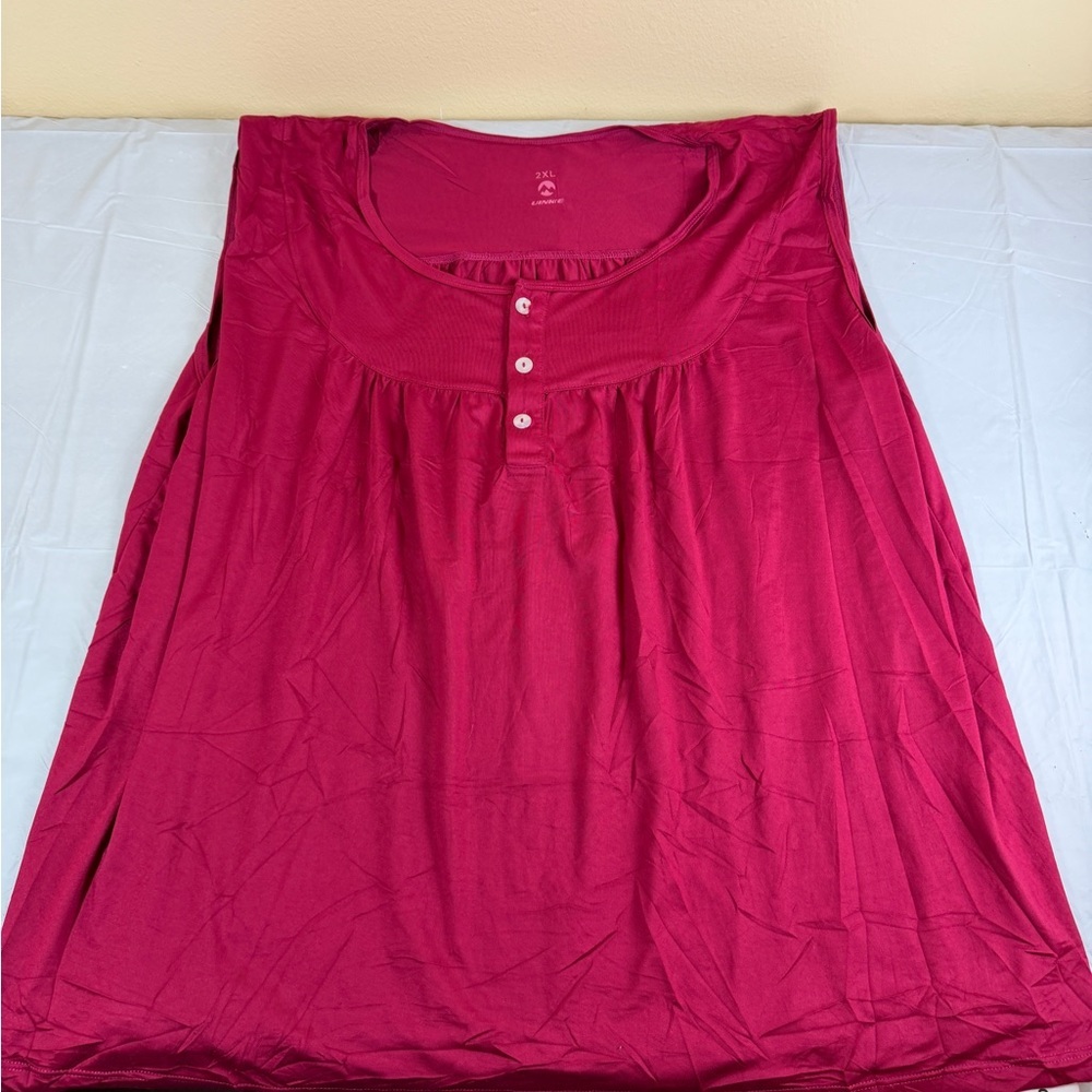 Chic Sleeveless Button-Down Blouse - Pink‎